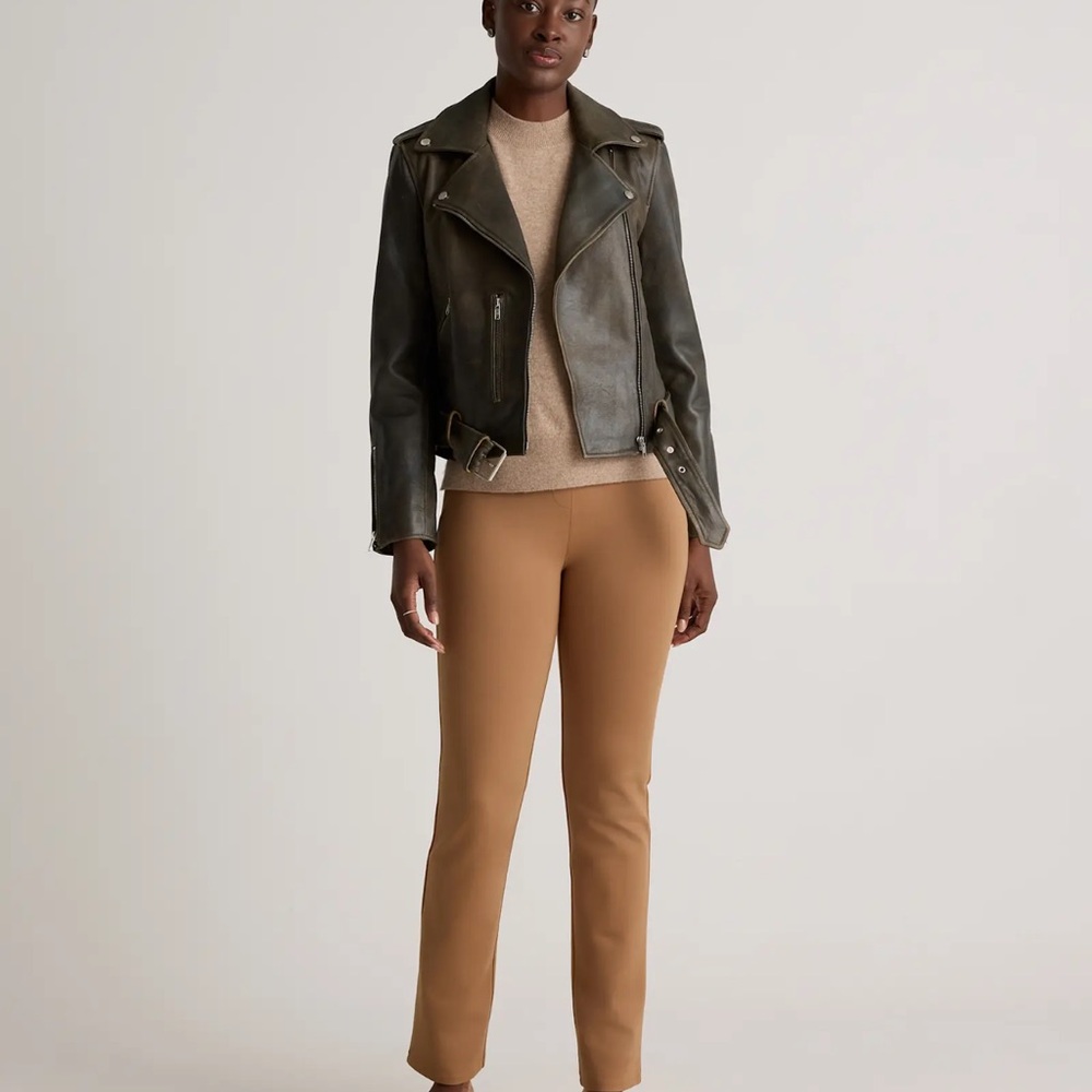 Quince brown leather jacket L